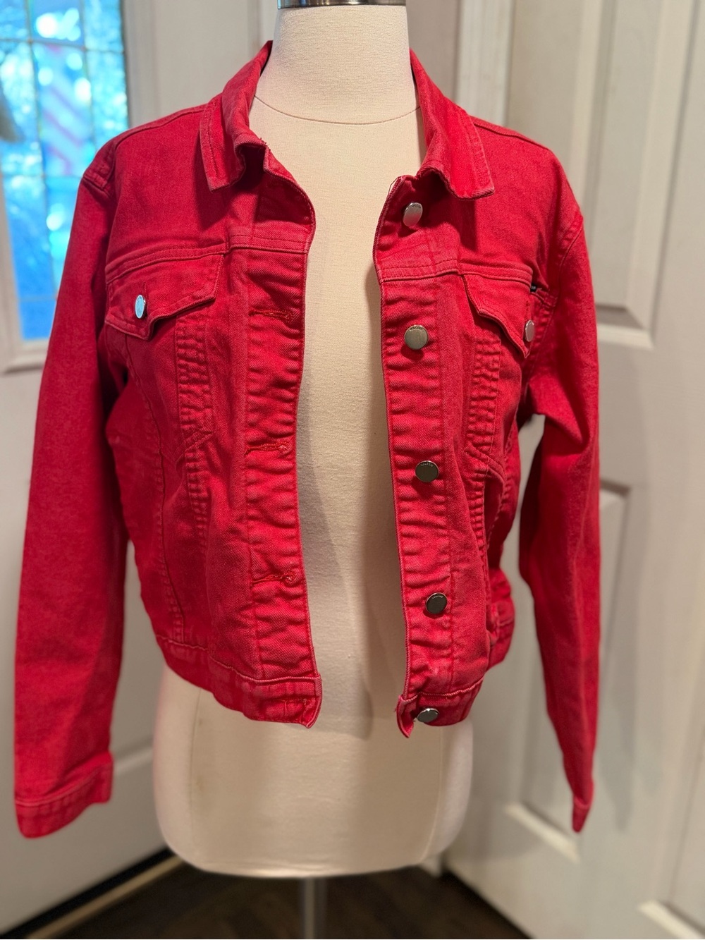 Volcom x Georgia May Jagger Red Denim Jacket